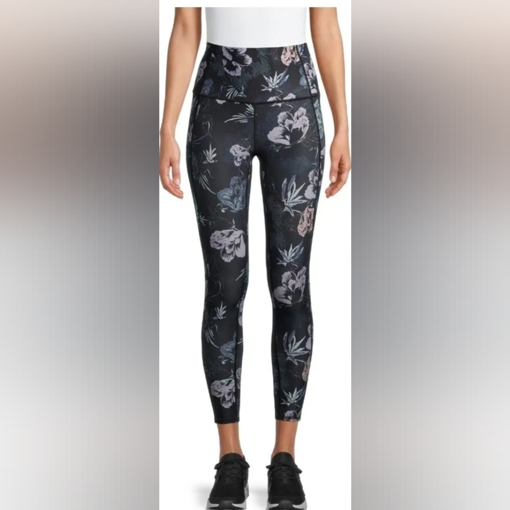 Athletic Works Women's High Rise Printed Active Leggings, Size XS (0/2)
